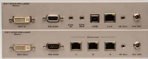 EXT-DIVRVM-LANS Divers DVI In RS-038 Line In Line Out USB Line IN Cut NV-DCI EXT-DIVRVM-LANS Divers DVI Out RS-038 Ethernet 1 2 3 4 5 6 7 8 9 IN 4x5 NV-DCI