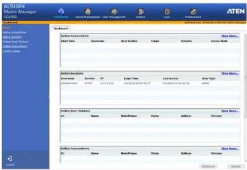 ALTUSEN Matrix Manager HATOS Access Management User Management Systems Tools Maintenance ATEN Network Address Address: AltUSEN Martin Manager HATOS Network Connections Start Time Access User Station Target Stream Access Mode Active Connections Service IP Logit Time Last Address User Type Administrator: AltUSEN Martin Manager ID Name Modul Name Status Address Discount Provider Options Name Modul Name Status Address Volume View Mode... View Mode... View Mode... View Mode... View Mode... View Mode... View Mode... View Mode... View Mode... View Mode... View Mode... View Mode... View Mode... View Mode... View Mode... View Mode... View Mode... View Mode... View Mode... View Mode... View Mode... View Mode... View Mode... View Mode... View Mode... View Mode... View Mode... View Mode... View Mode... View Mode... View Mode... View Mode... View Mode... View Mode... Show: Show: Show: Show: Show: Show: Show: Show: Show: Show: Show: Show: Show: Show: Show: Show: Show: Show: Show: Show: Show: Show: Show: Show: Show: Show: Show: Show: Show: Show: Show: Show: Show: Show: Show: Show: Show: Show: Show: Show: Show: Show: Show: Show: Show: Show: Show: Show: Show: Show: Show: