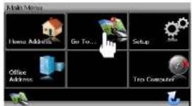 Main Menu Home Address Go To... Setup Office Address Two Computer