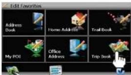 Edit Favorites Address Book Home Address Trail Book My POI Office Address Trip Book