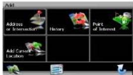 Add Address or Internection History Point of Internection Add Current Location