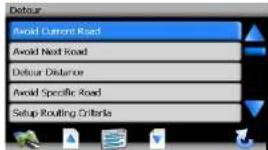 Avoid Current Road Avoid Next Road Defocus Distance Avoid Specific Road Setup Routing Criteria