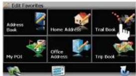 Edit Favorites Address Book Home Address Trail Book My POI Office Address Trip Book