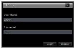 Login User Name admin Password ****** Login Cancel