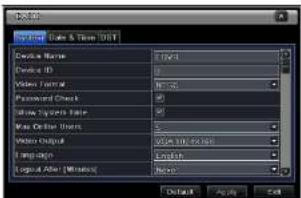 Create Name Device ID Video Format Password Check Follow Texted Table Web Order Users Video Output Language Logical After (Windows) Default Apply Edit