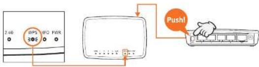 Elecom WRC-300FEBK-R - WPS ボタンを使って接続する - 4