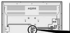 SHARP Aquos 40H40 - つないだケーブルやコードを固定する - 1