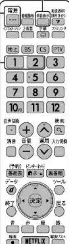 電源 200V 2音壓 地主 BS CS IPTV 1 2 3 4 5 6 7 8 9 10 11 12 音声切換 + 極束 消音 音量 入力切換 - (予約) (カタネカ) 蓋面表 語本 装着相 データ 終了 決定 尾る 青 赤 線 黄 無駅 NETFLIX
