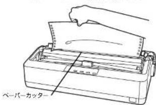 EPSON VP-D500 - 連続紙をミシン目で切り離します。 - 1