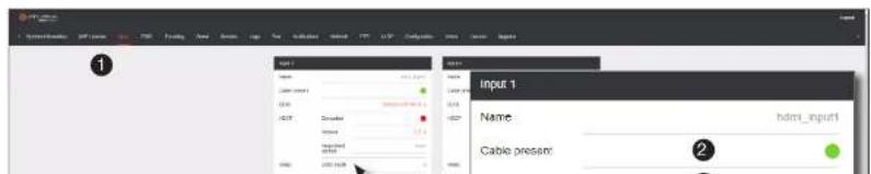 Input 1 Name: hdm_input1 Cable present: ②