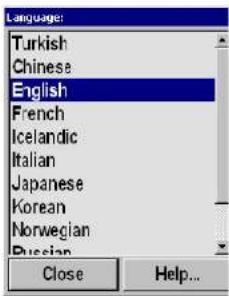 Language: Turkish Chinese English French Icelandic Italian Japanese Korean Norwegian Russian Close Help...