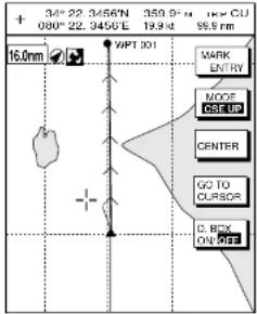 + 34°22.3456"N 359.9" x 100 CU 080°22.3456 E 19.9" 99.9 mm 16.0mm WPT 301 MARK ENTRY MODE CSUP CENTER GO TO CURSOR D: BOX ON OFF