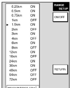FURUNO 1762 - Radar range setup - 2