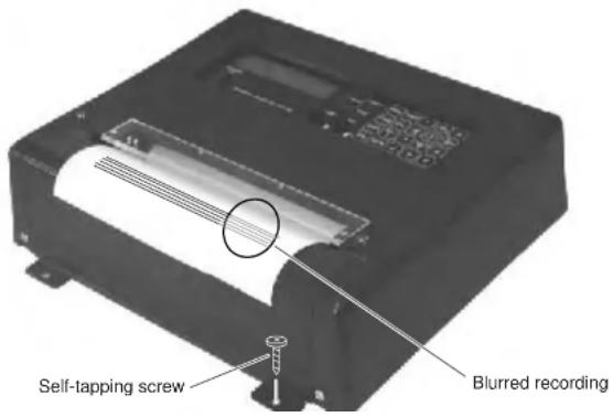 Self-tapping screw Blurred recording