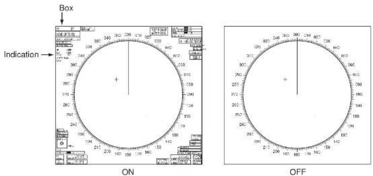 FURUNO FAR-2107 - Turning On-screen Boxes On/Off - 1