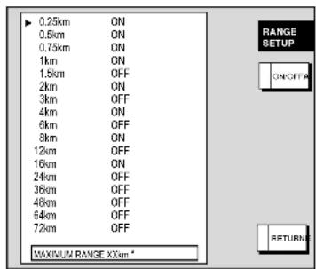 FURUNO 1953C-BB - Radar range setup - 2