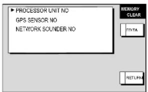 PROCESSOR UNIT NO GPS SENSOR NO NETWORK SOUNDER NO MEMORY CLEAR DATA RETURN