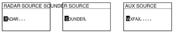 RADAR SOURCE SOUNDER SOURCE RADAR... SOUNDER... AUX SOURCE WXFAX....