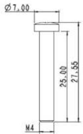 Ø7.00 25.00 27.55 M4