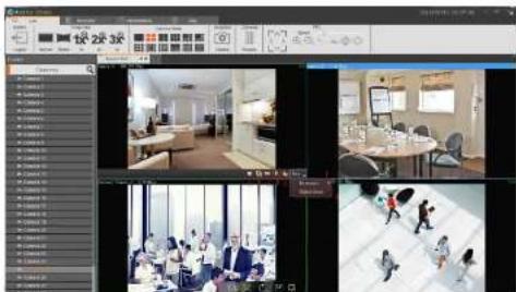 Screenshot of a video editing interface with multiple video thumbnails showing interior scenes and Chinese text labels.