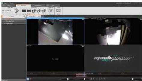Screenshot of a video editing software interface showing multiple video thumbnails and tool panels with Chinese text labels.