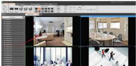 Screenshot of a video editing software interface showing multiple video thumbnails and tool panels with Chinese text labels.