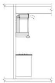 BLANCO BRU7G - MOUNTING OF THE HOOD IN THE LOWER PART OF A HANGING CUPBOARD - 1