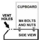 Defy DCH 296 - Under cupboard installation. - 2