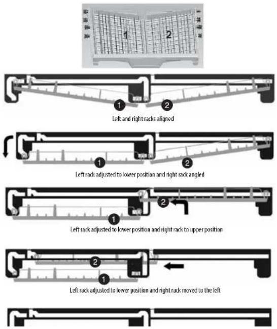 INSIGNIA NS-DWR2SS8 - Adjusting the top rack - 1