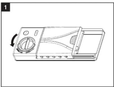 Line drawing of a microwave oven with control panel and fan.