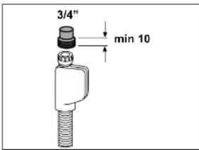 3/4" min 10