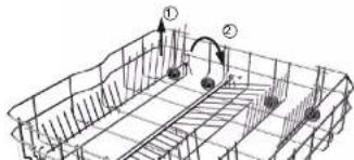 Technical diagram showing a mechanical assembly with labeled components and directional arrows