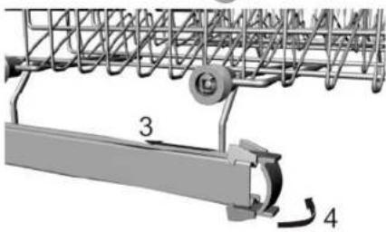 Technical diagram showing a mechanical assembly with labeled parts 3 and 4, likely illustrating a component or assembly.