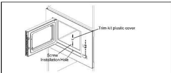 Trim-kit plastic cover Screw Installation Hole