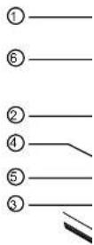 Technical diagram of a mechanical assembly with numbered parts labeled ③, ④, and ⑤