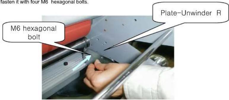 M6 hexagonal bolt Plate-Unwinder R