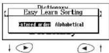 SEIKO ER8000 - ■ Changing the sorting for the Easy Learn list - 1