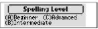 SEIKO ER6000 - Selecting the Spellchecker level - 1