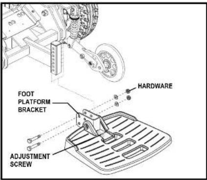 FOOT PLATFORM BRACKET ADJUSTMENT SCREW HARDWARE