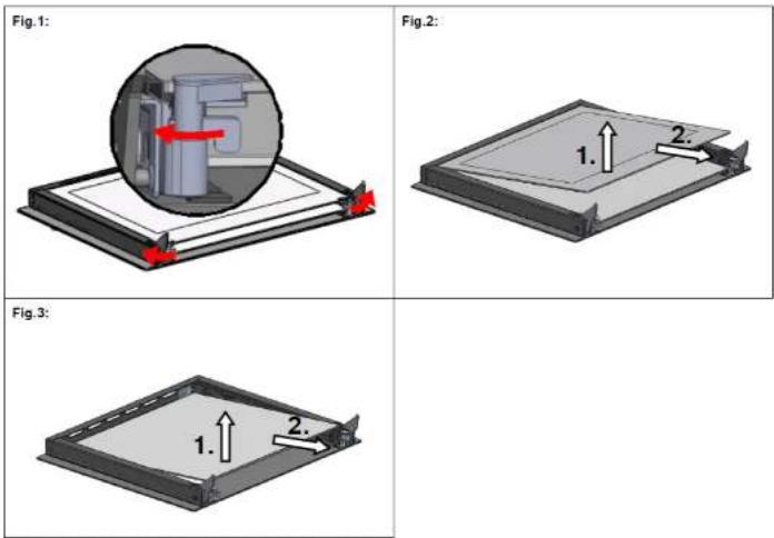 Parmco AR 900-OBS - To dismantle the oven door (two methods) - 3