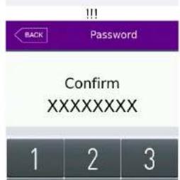 !!!! BACK Password Confirm XXXXXXXXX 1 2 3