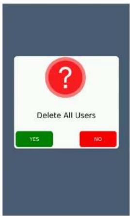 Delete All Users YES NO