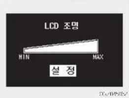 LCD 조명 MIN MAX 설 정