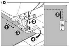 Technical diagram showing mechanical assembly with numbered components and directional arrows indicating motion or flow