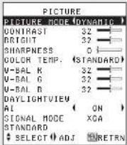 PANASONIC PT-LB20NTU - Menu screens - 3