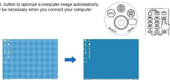 1. button to optimize a computer image automatically. be necessary when you connect your computer