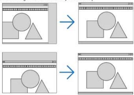 NEC ME401X - Adjusting Horizontal/Vertical Position [HORIZONTAL/VERTICAL] - 1