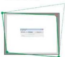 Scanned document with green border and a small text box, likely a form or template label