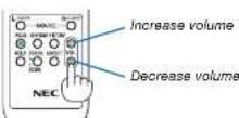 NEC ME401X - ⑧ Turning Up or Down Volume - 2