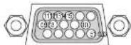 NEC ME401X - ④ Pin Assignments of D-Sub COMPUTER Input Terminal Mini D-Sub 15 Pin Terminal - 1